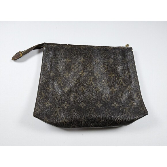 Vintage Louis Vuitton Monogram Poche Toilette Cosmetics Pouch Makeup Bag - Picture 1 of 10